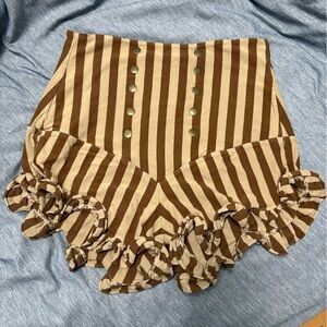 Circus Style Ruffled High Waisted Booty Shorts